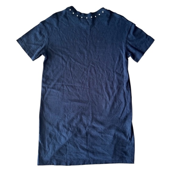 Current Elliott Size 0 XS Black Glitter Rock Stud Distressed T-Shirt Dress - Picture 9 of 9